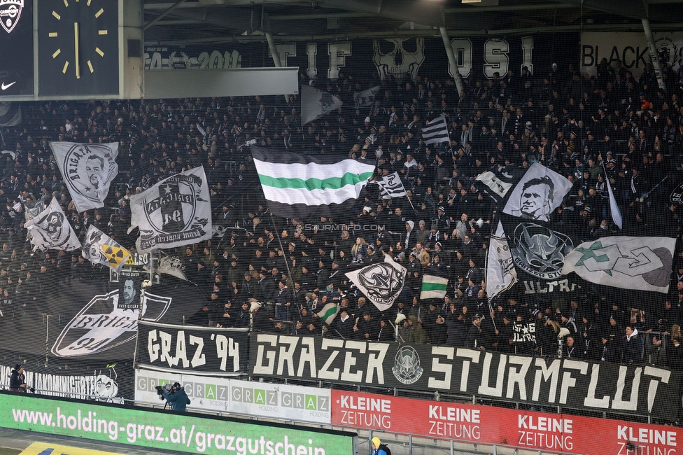 Sturm Graz - Altach
Oesterreichische Fussball Bundesliga, 17. Runde, SK Sturm Graz - SC Rheindorf Altach,  Stadion Liebenau Graz, 10.12.2023. 

Foto zeigt Fans von Sturm
Schlüsselwörter: sturmflut