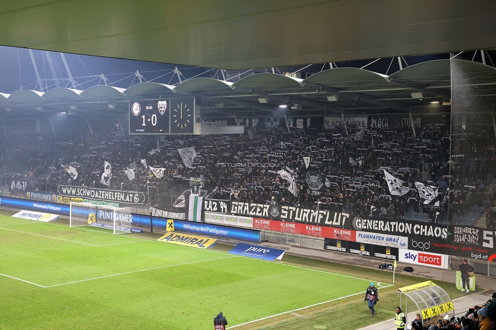 Sturm Graz - Altach
Oesterreichische Fussball Bundesliga, 17. Runde, SK Sturm Graz - SC Rheindorf Altach,  Stadion Liebenau Graz, 10.12.2023. 

Foto zeigt Fans von Sturm
Schlüsselwörter: schals