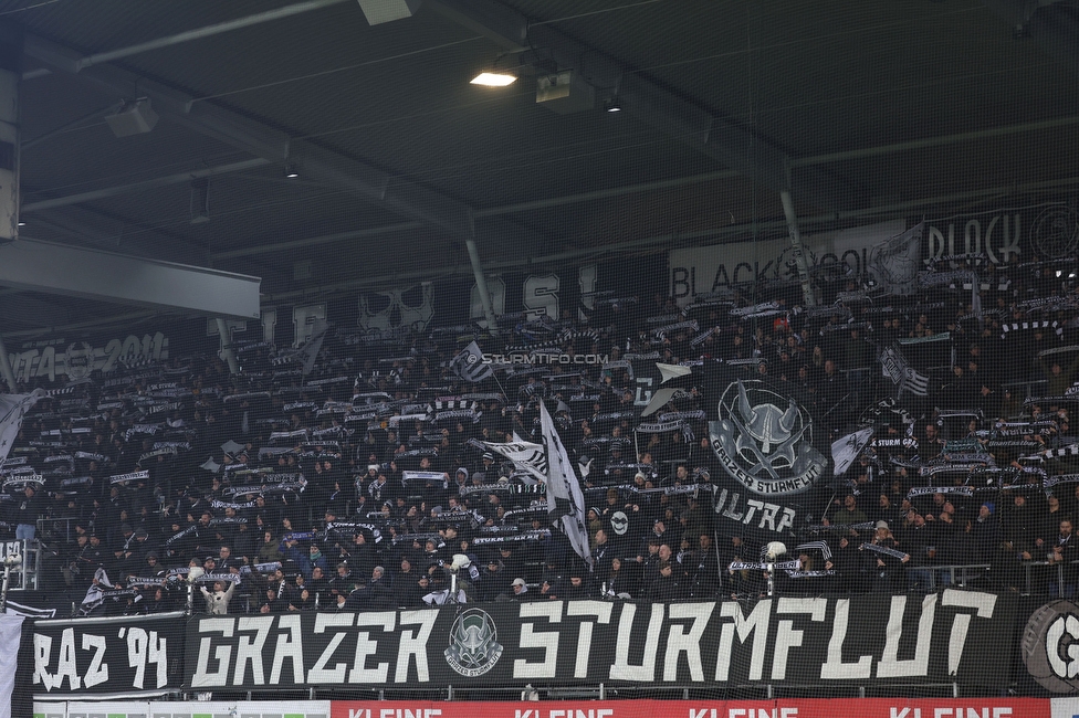 Sturm Graz - Altach
Oesterreichische Fussball Bundesliga, 17. Runde, SK Sturm Graz - SC Rheindorf Altach,  Stadion Liebenau Graz, 10.12.2023. 

Foto zeigt Fans von Sturm
Schlüsselwörter: sturmflut schals