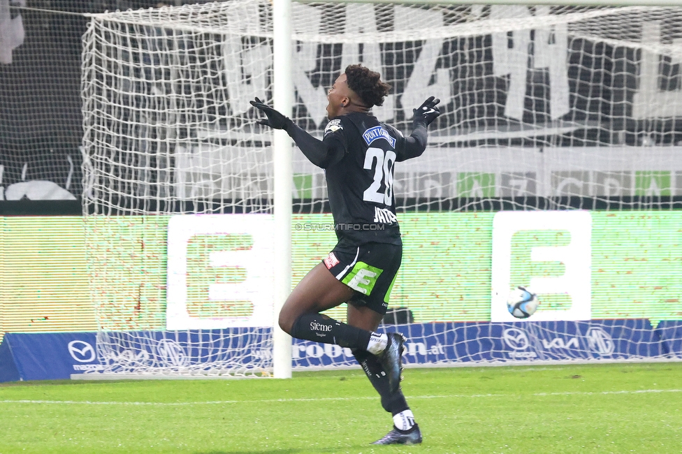 Sturm Graz - Altach
Oesterreichische Fussball Bundesliga, 17. Runde, SK Sturm Graz - SC Rheindorf Altach, Stadion Liebenau Graz, 10.12.2023. 

Foto zeigt Seedyahmed Tijan Jatta (Sturm)
