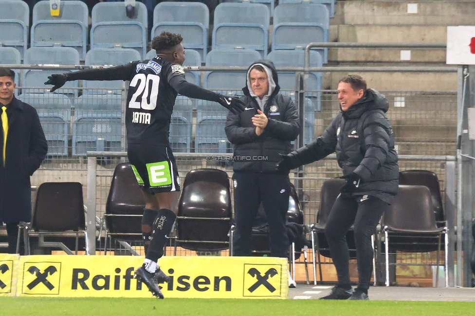 Sturm Graz - Altach
Oesterreichische Fussball Bundesliga, 17. Runde, SK Sturm Graz - SC Rheindorf Altach, Stadion Liebenau Graz, 10.12.2023. 

Foto zeigt Seedyahmed Tijan Jatta (Sturm)
