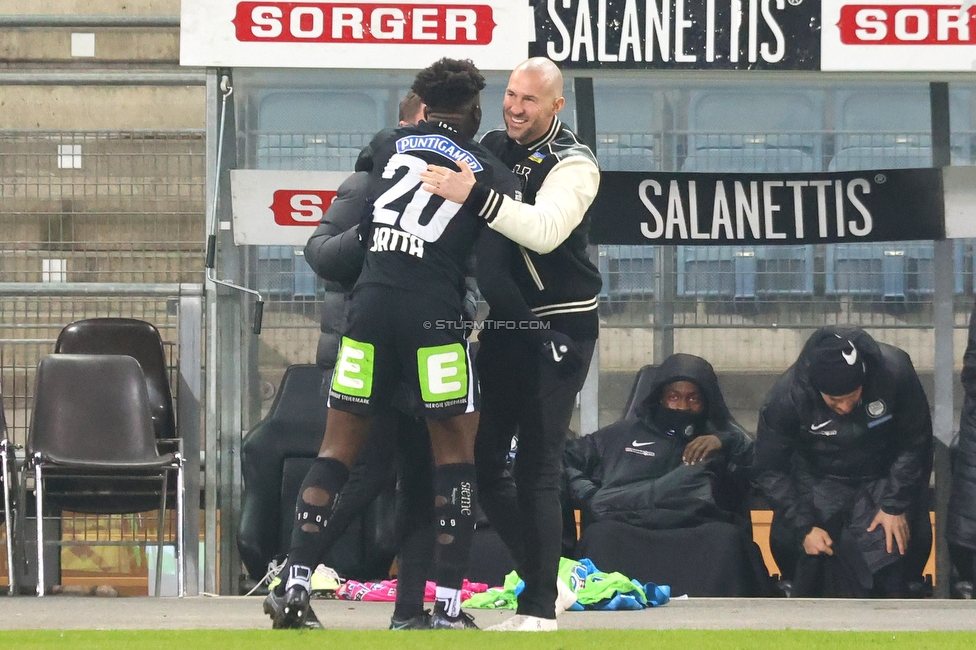 Sturm Graz - Altach
Oesterreichische Fussball Bundesliga, 17. Runde, SK Sturm Graz - SC Rheindorf Altach, Stadion Liebenau Graz, 10.12.2023. 

Foto zeigt Seedyahmed Tijan Jatta (Sturm)
