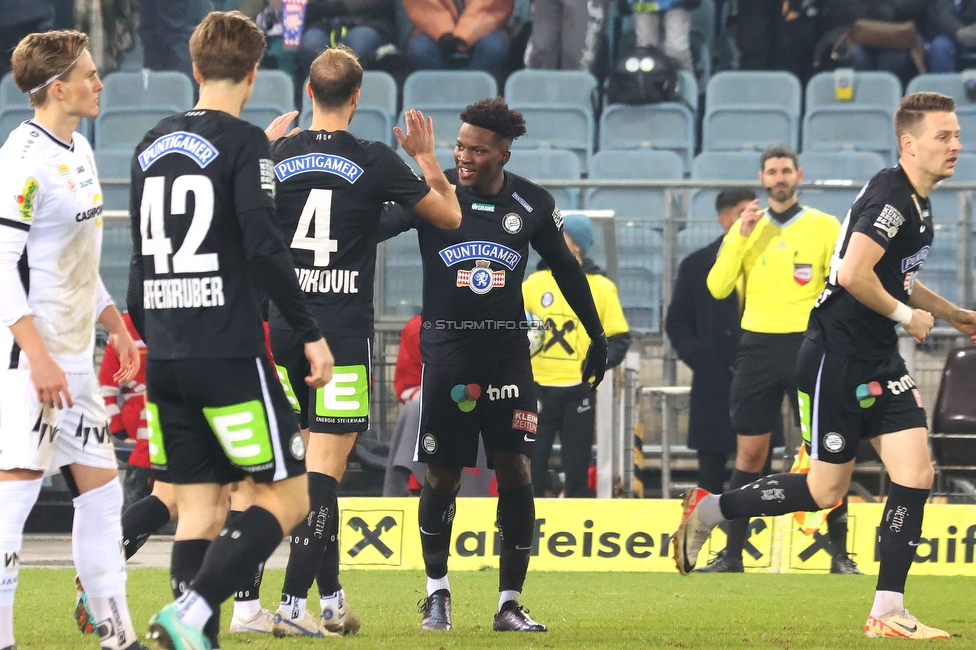 Sturm Graz - Altach
Oesterreichische Fussball Bundesliga, 17. Runde, SK Sturm Graz - SC Rheindorf Altach, Stadion Liebenau Graz, 10.12.2023. 

Foto zeigt Seedyahmed Tijan Jatta (Sturm)
