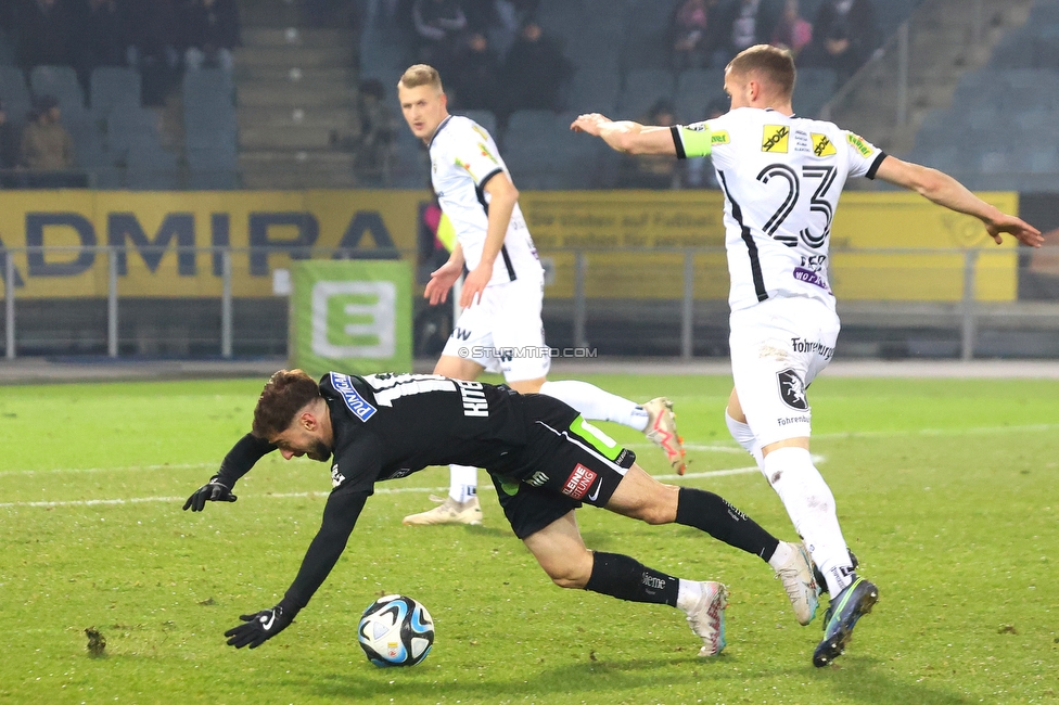 Sturm Graz - Altach
Oesterreichische Fussball Bundesliga, 17. Runde, SK Sturm Graz - SC Rheindorf Altach, Stadion Liebenau Graz, 10.12.2023. 

Foto zeigt Otar Kiteishvili (Sturm)
