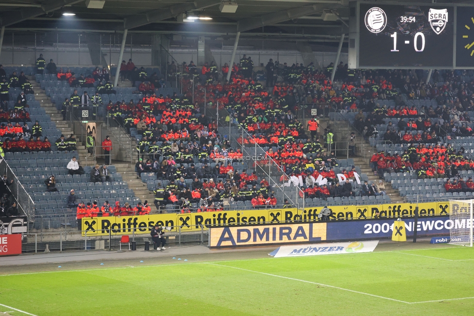 Sturm Graz - Altach
Oesterreichische Fussball Bundesliga, 17. Runde, SK Sturm Graz - SC Rheindorf Altach,  Stadion Liebenau Graz, 10.12.2023. 

Foto zeigt Einsatzkraefte
