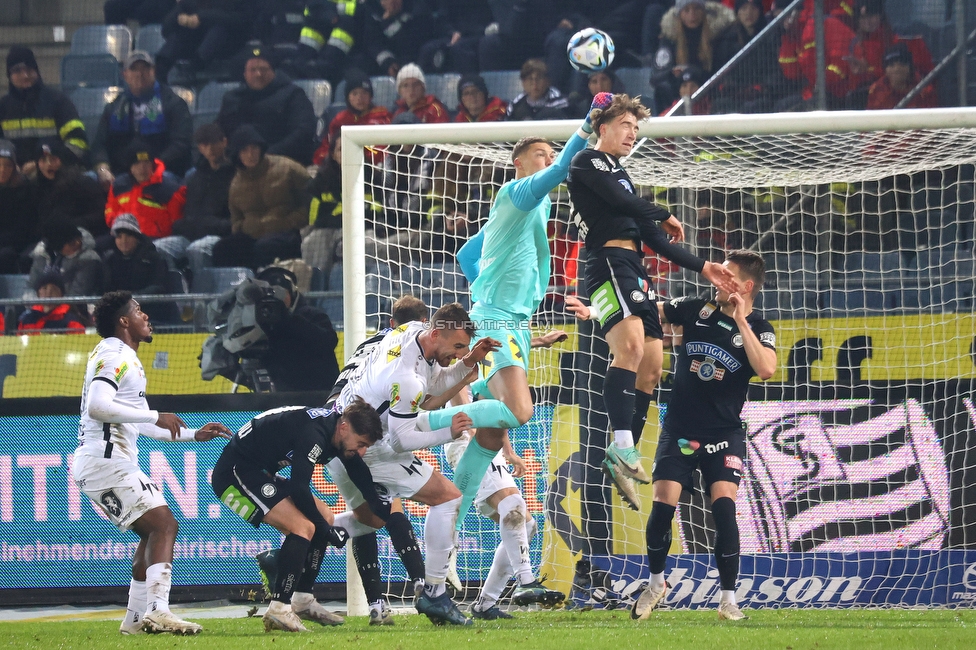 Sturm Graz - Altach
Oesterreichische Fussball Bundesliga, 17. Runde, SK Sturm Graz - SC Rheindorf Altach, Stadion Liebenau Graz, 10.12.2023. 

Foto zeigt Kjell Scherpen (Sturm) und David Affengruber (Sturm)
