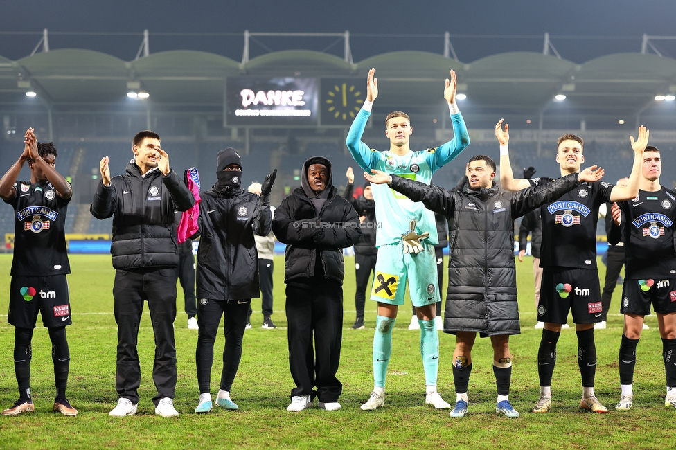 Sturm Graz - Altach
Oesterreichische Fussball Bundesliga, 17. Runde, SK Sturm Graz - SC Rheindorf Altach,  Stadion Liebenau Graz, 10.12.2023. 

Foto zeigt die Mannschaft von Sturm
