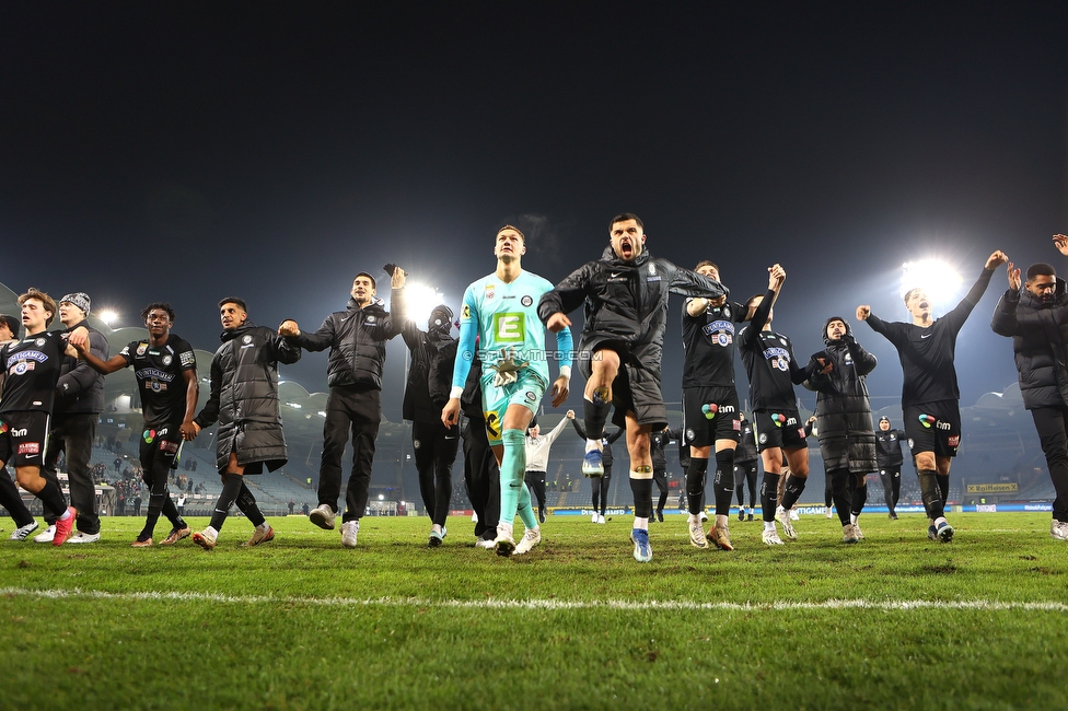 Sturm Graz - Altach
Oesterreichische Fussball Bundesliga, 17. Runde, SK Sturm Graz - SC Rheindorf Altach, Stadion Liebenau Graz, 10.12.2023. 

Foto zeigt die Mannschaft von Sturm
