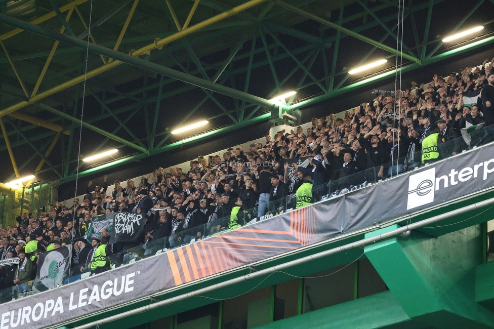 Sporting Lissabon - Sturm Graz
UEFA Europa League Gruppenphase 6. Spieltag, Sporting Lissabon - SK Sturm Graz, Estadio Jose Alvalade XXI Lissabon, 14.12.2023. 

Foto zeigt Fans von Sturm
Schlüsselwörter: jewels