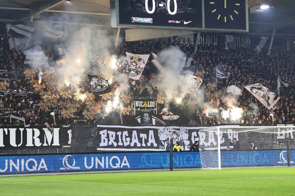 Sturm Graz - Austria Wien
OEFB Cup, 4. Runde, SK Sturm Graz - FK Austria Wien, Stadion Liebenau Graz, 02.02.2024. 

Foto zeigt Fans von Sturm
