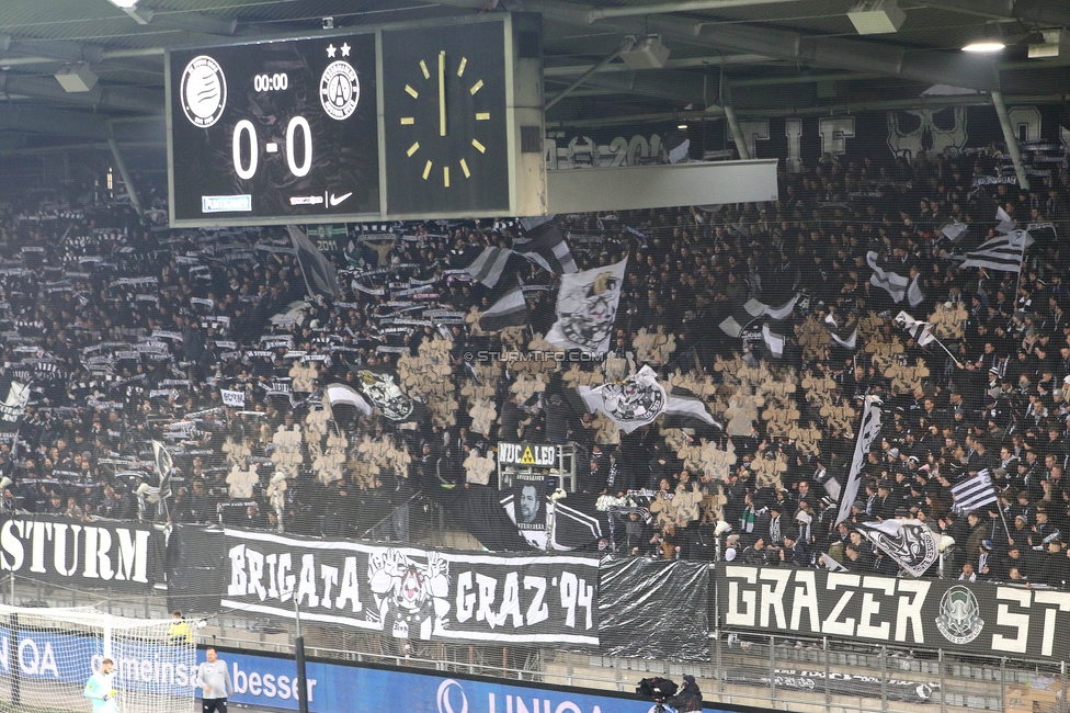 Sturm Graz - Austria Wien
OEFB Cup, 4. Runde, SK Sturm Graz - FK Austria Wien, Stadion Liebenau Graz, 02.02.2024. 

Foto zeigt Fans von Sturm
