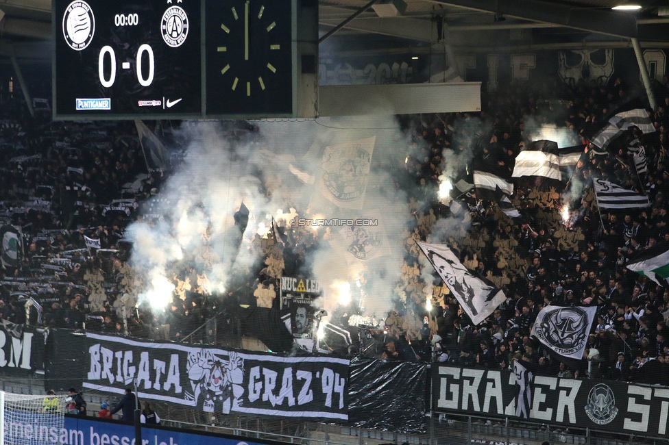 Sturm Graz - Austria Wien
OEFB Cup, 4. Runde, SK Sturm Graz - FK Austria Wien, Stadion Liebenau Graz, 02.02.2024. 

Foto zeigt Fans von Sturm
