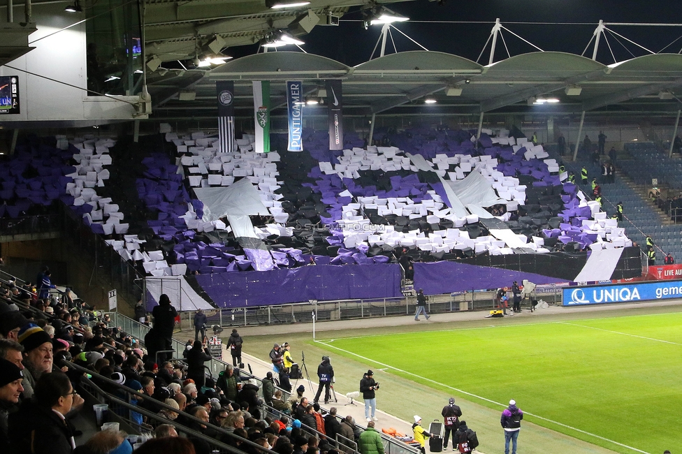 Sturm Graz - Austria Wien
OEFB Cup, 4. Runde, SK Sturm Graz - FK Austria Wien, Stadion Liebenau Graz, 02.02.2024. 

Foto zeigt Fans von Austria Wien
