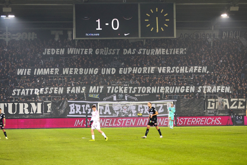 Sturm Graz - Austria Wien
OEFB Cup, 4. Runde, SK Sturm Graz - FK Austria Wien, Stadion Liebenau Graz, 02.02.2024. 

Foto zeigt Fans von Sturm
