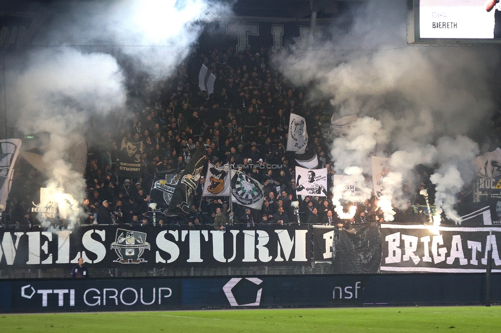 Sturm Graz - Austria Wien
OEFB Cup, 4. Runde, SK Sturm Graz - FK Austria Wien, Stadion Liebenau Graz, 02.02.2024. 

Foto zeigt Fans von Sturm
