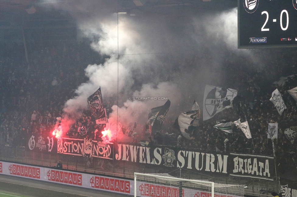 Sturm Graz - Austria Wien
OEFB Cup, 4. Runde, SK Sturm Graz - FK Austria Wien, Stadion Liebenau Graz, 02.02.2024. 

Foto zeigt Fans von Sturm
