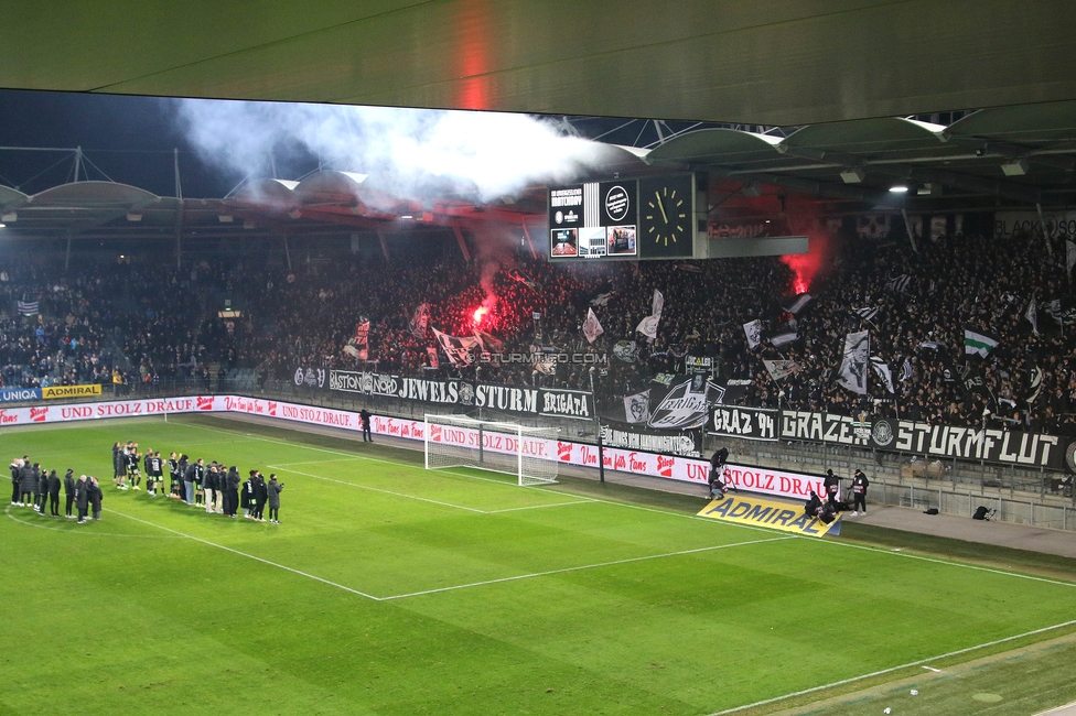 Sturm Graz - Austria Wien
OEFB Cup, 4. Runde, SK Sturm Graz - FK Austria Wien, Stadion Liebenau Graz, 02.02.2024. 

Foto zeigt Fans von Sturm
