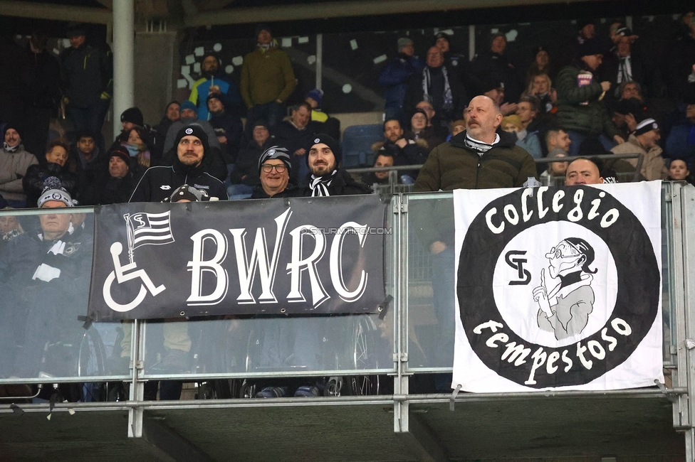 Sturm Graz - Austria Wien
OEFB Cup, 4. Runde, SK Sturm Graz - FK Austria Wien, Stadion Liebenau Graz, 02.02.2024. 

Foto zeigt Fans von Sturm
