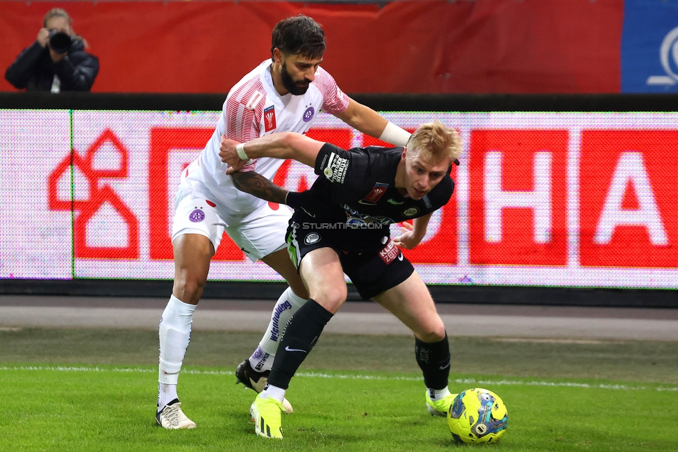 Sturm Graz - Austria Wien
OEFB Cup, 4. Runde, SK Sturm Graz - FK Austria Wien, Stadion Liebenau Graz, 02.02.2024. 

Foto zeigt Mika Miles Biereth (Sturm)
