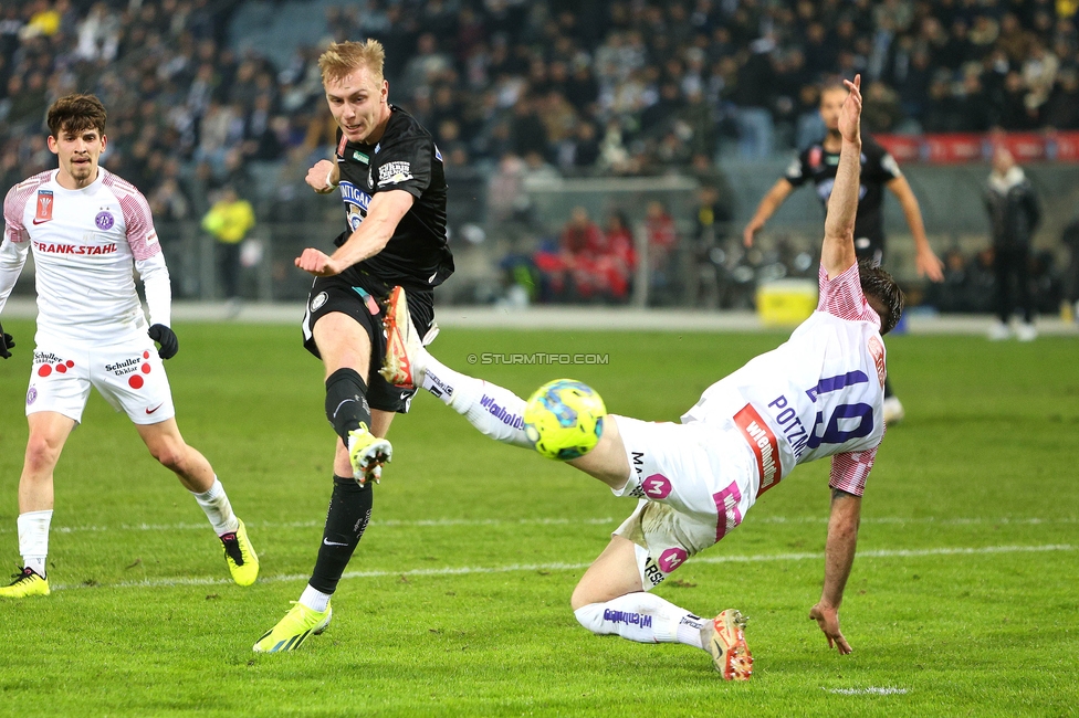 Sturm Graz - Austria Wien
OEFB Cup, 4. Runde, SK Sturm Graz - FK Austria Wien, Stadion Liebenau Graz, 02.02.2024. 

Foto zeigt Mika Miles Biereth (Sturm)
