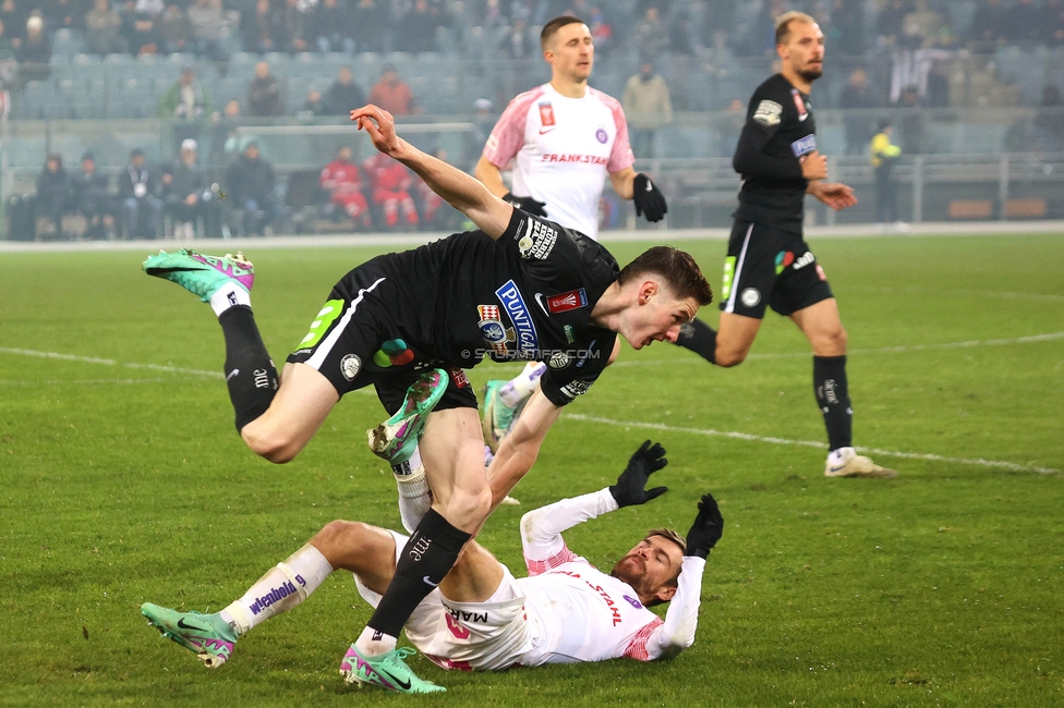 Sturm Graz - Austria Wien
OEFB Cup, 4. Runde, SK Sturm Graz - FK Austria Wien, Stadion Liebenau Graz, 02.02.2024. 

Foto zeigt David Schnegg (Sturm)
