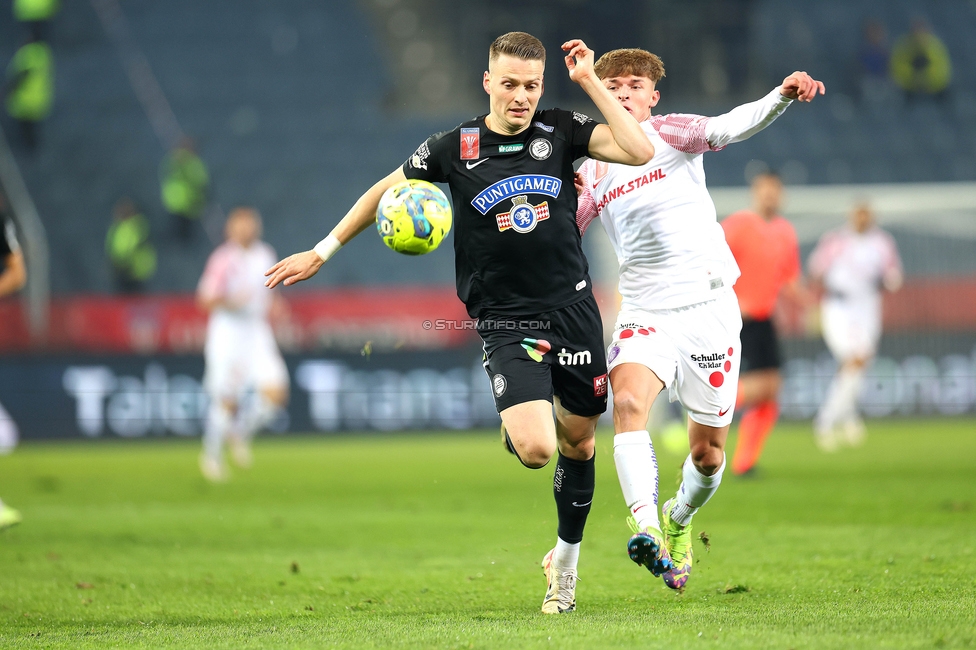 Sturm Graz - Austria Wien
OEFB Cup, 4. Runde, SK Sturm Graz - FK Austria Wien, Stadion Liebenau Graz, 02.02.2024. 

Foto zeigt Dimitri Dominique Lavalee (Sturm)
