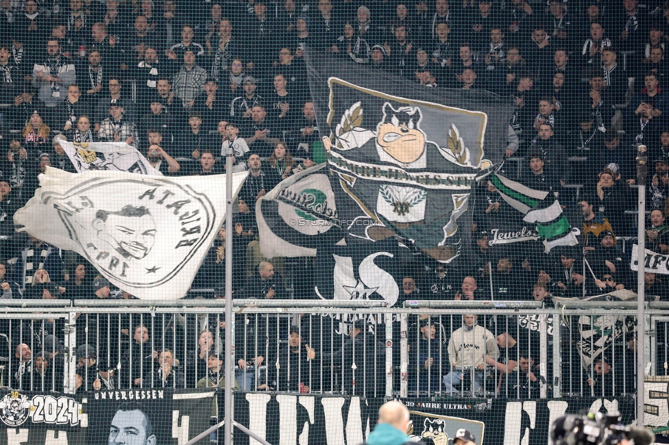 RB Salzburg - Sturm Graz
Oesterreichische Fussball Bundesliga, 18. Runde, FC RB Salzburg - SK Sturm Graz, Stadion Wals-Siezenheim, 09.02.2024. 

Foto zeigt Fans von Sturm
