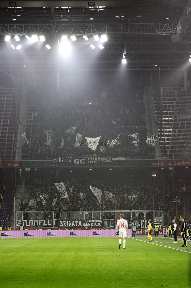 RB Salzburg - Sturm Graz
Oesterreichische Fussball Bundesliga, 18. Runde, FC RB Salzburg - SK Sturm Graz, Stadion Wals-Siezenheim, 09.02.2024. 

Foto zeigt Fans von Sturm
