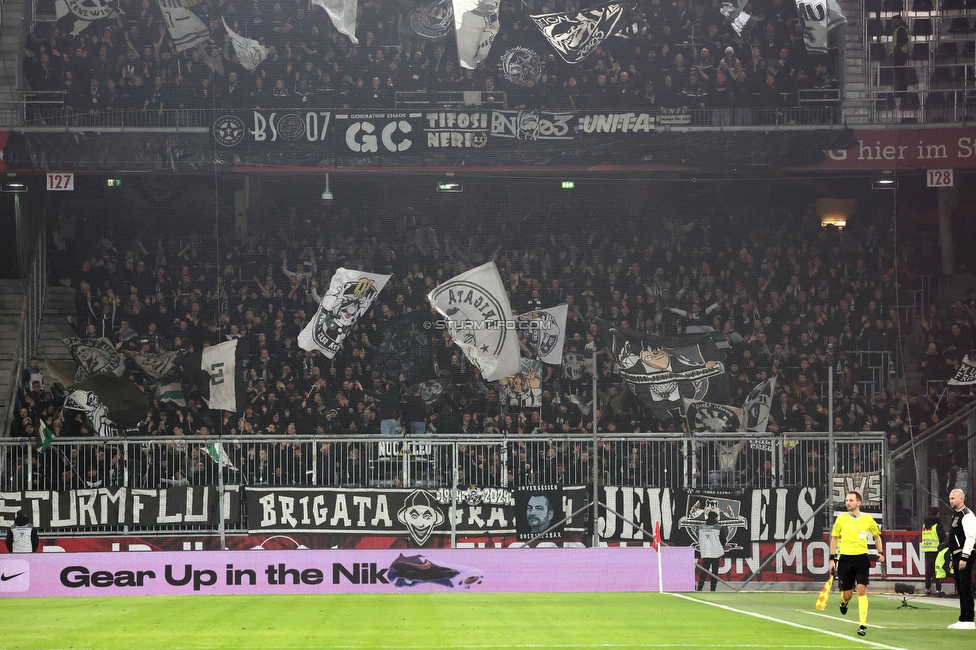 RB Salzburg - Sturm Graz
Oesterreichische Fussball Bundesliga, 18. Runde, FC RB Salzburg - SK Sturm Graz, Stadion Wals-Siezenheim, 09.02.2024. 

Foto zeigt Fans von Sturm
