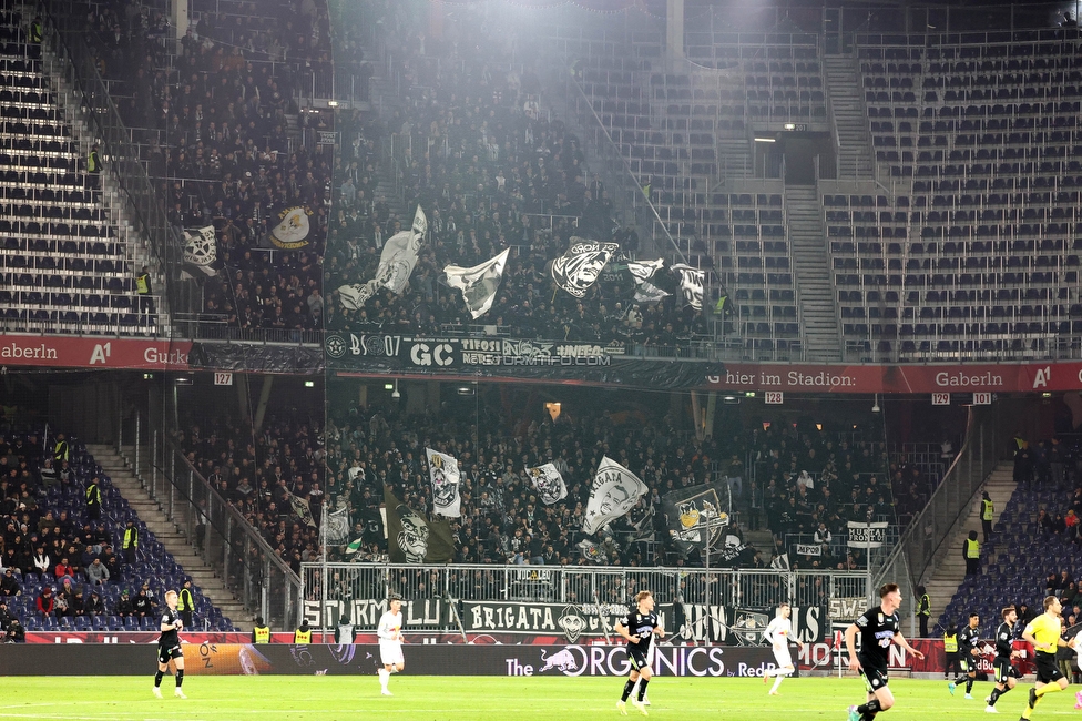 RB Salzburg - Sturm Graz
Oesterreichische Fussball Bundesliga, 18. Runde, FC RB Salzburg - SK Sturm Graz, Stadion Wals-Siezenheim, 09.02.2024. 

Foto zeigt Fans von Sturm
