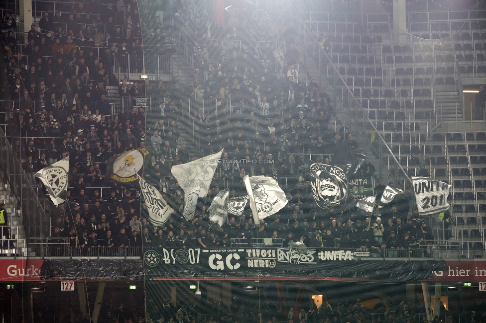 RB Salzburg - Sturm Graz
Oesterreichische Fussball Bundesliga, 18. Runde, FC RB Salzburg - SK Sturm Graz, Stadion Wals-Siezenheim, 09.02.2024. 

Foto zeigt Fans von Sturm
