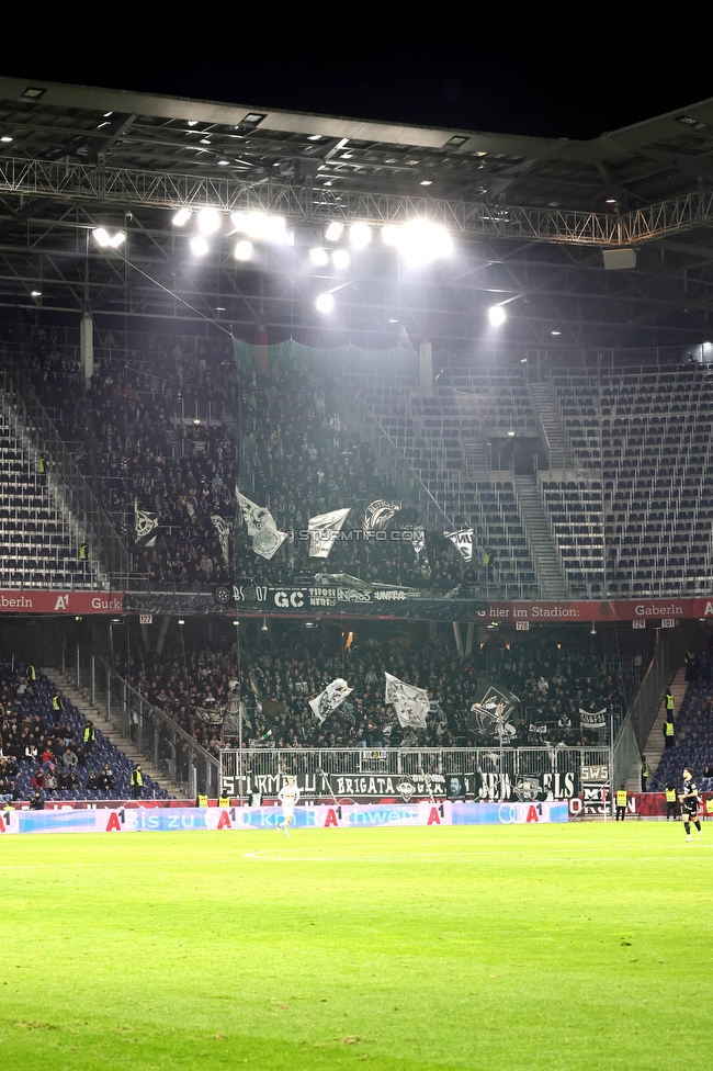 RB Salzburg - Sturm Graz
Oesterreichische Fussball Bundesliga, 18. Runde, FC RB Salzburg - SK Sturm Graz, Stadion Wals-Siezenheim, 09.02.2024. 

Foto zeigt Fans von Sturm
