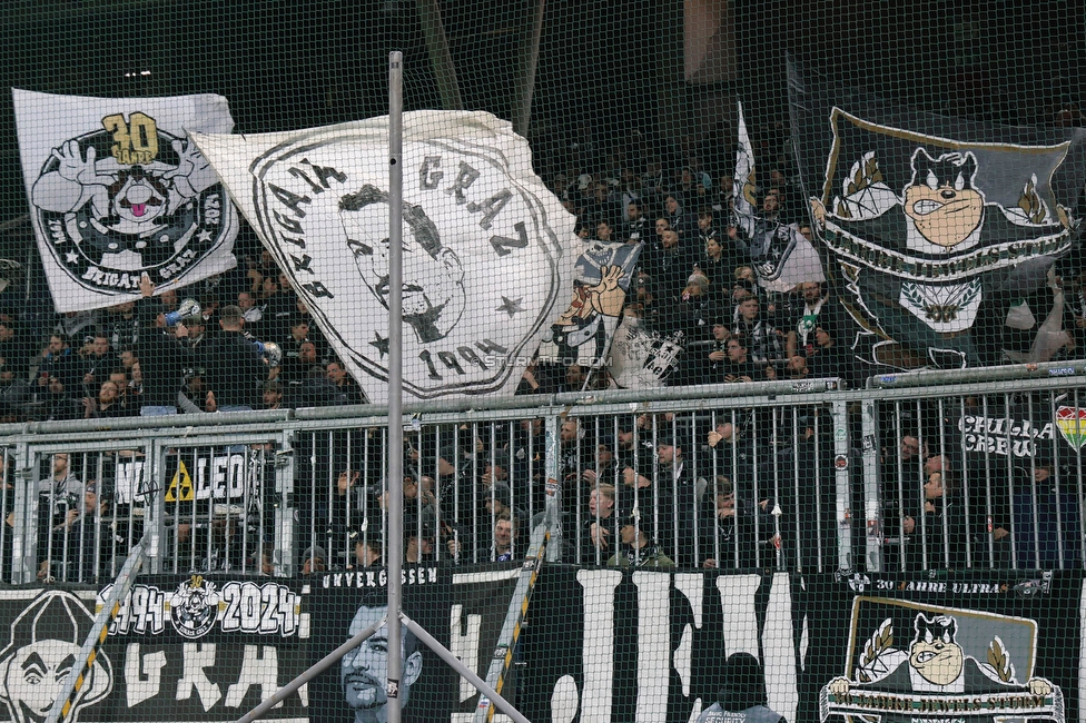 RB Salzburg - Sturm Graz
Oesterreichische Fussball Bundesliga, 18. Runde, FC RB Salzburg - SK Sturm Graz, Stadion Wals-Siezenheim, 09.02.2024. 

Foto zeigt Fans von Sturm
Schlüsselwörter: jewels brigata