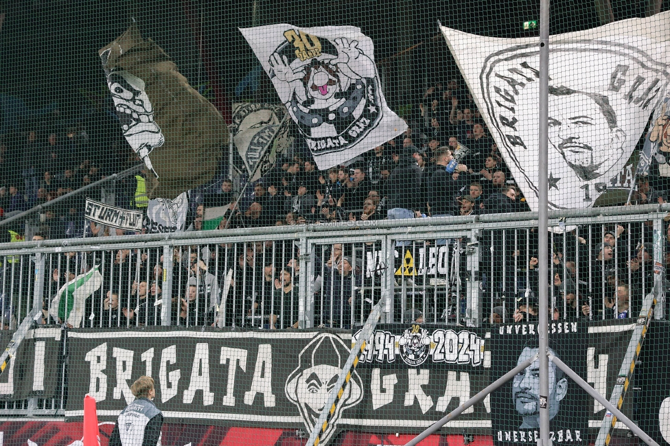 RB Salzburg - Sturm Graz
Oesterreichische Fussball Bundesliga, 18. Runde, FC RB Salzburg - SK Sturm Graz, Stadion Wals-Siezenheim, 09.02.2024. 

Foto zeigt Fans von Sturm
Schlüsselwörter: brigata