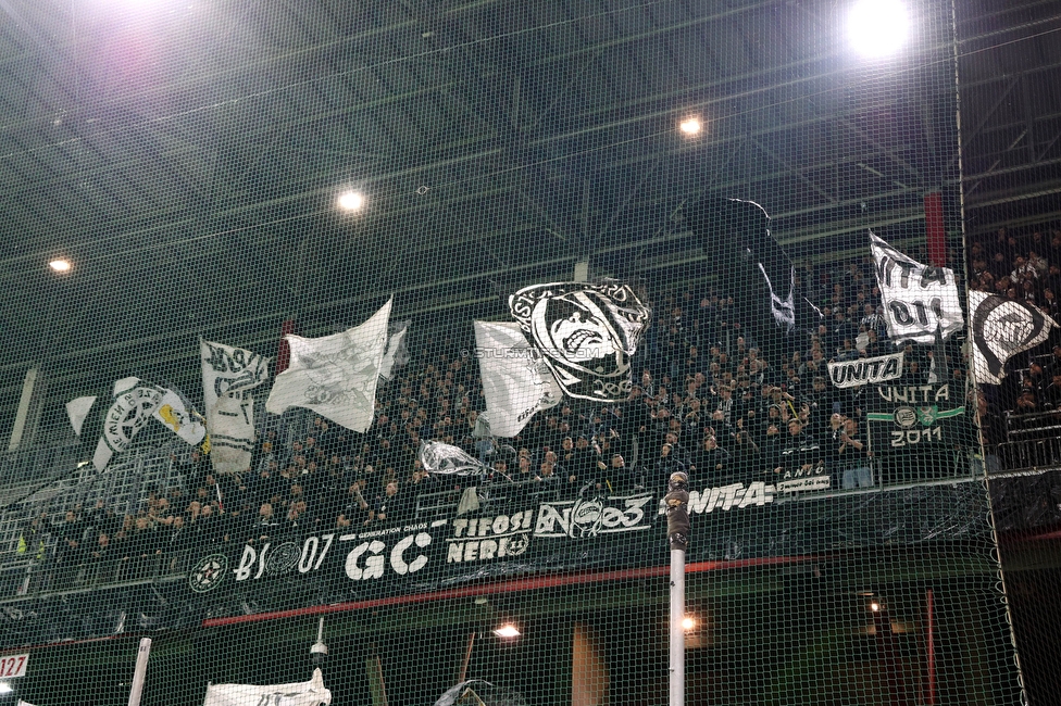 RB Salzburg - Sturm Graz
Oesterreichische Fussball Bundesliga, 18. Runde, FC RB Salzburg - SK Sturm Graz, Stadion Wals-Siezenheim, 09.02.2024. 

Foto zeigt Fans von Sturm
