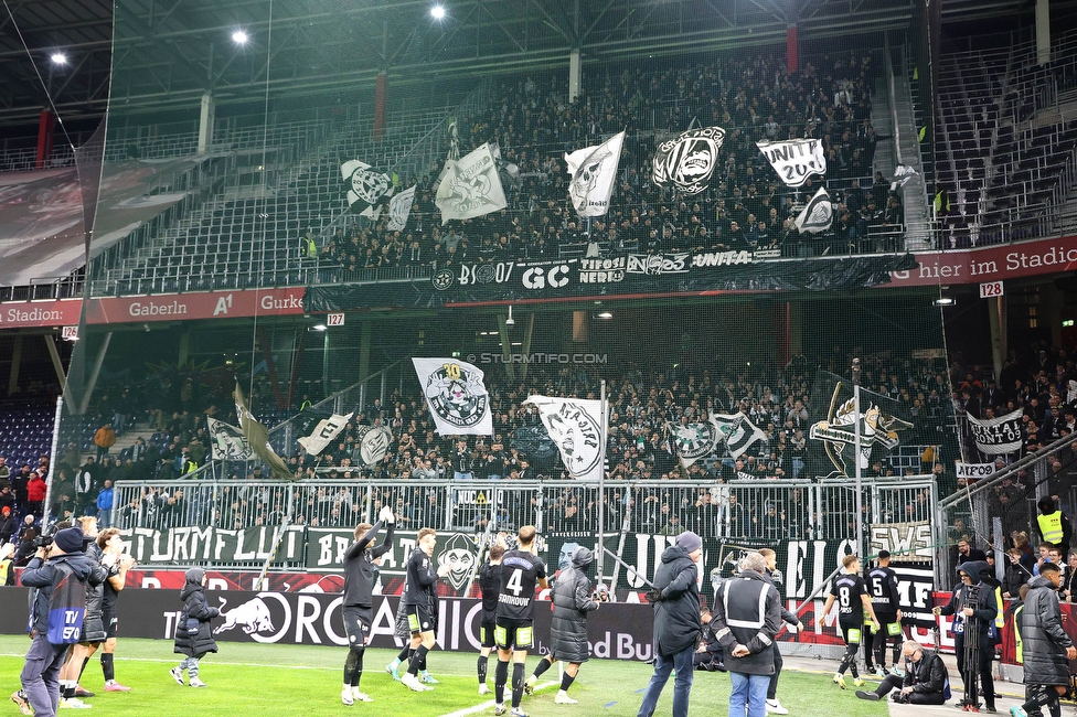 RB Salzburg - Sturm Graz
Oesterreichische Fussball Bundesliga, 18. Runde, FC RB Salzburg - SK Sturm Graz, Stadion Wals-Siezenheim, 09.02.2024. 

Foto zeigt Fans von Sturm
