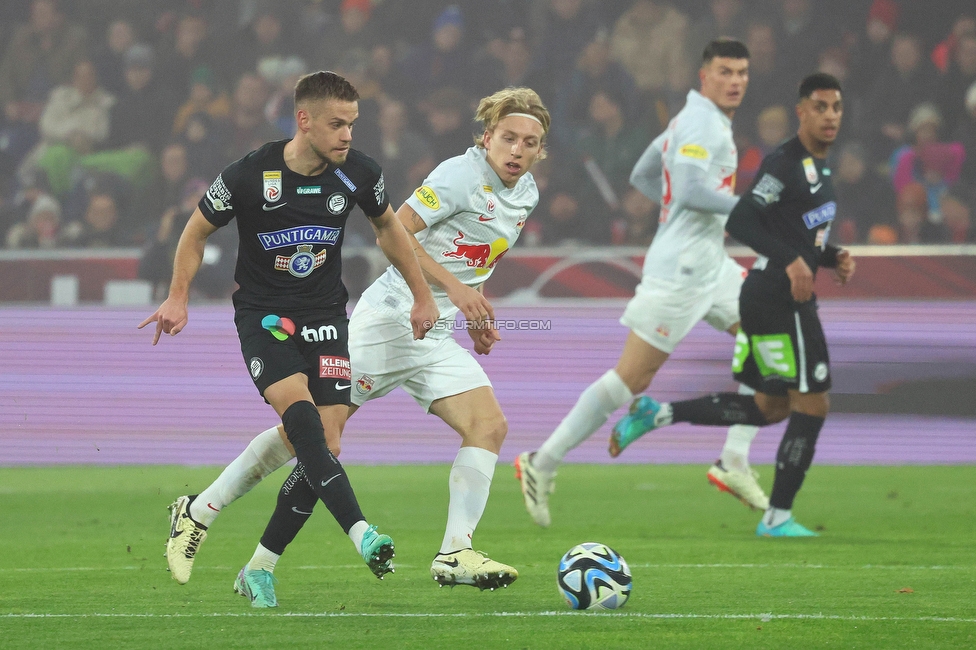 RB Salzburg - Sturm Graz
Oesterreichische Fussball Bundesliga, 18. Runde, FC RB Salzburg - SK Sturm Graz, Stadion Wals-Siezenheim, 09.02.2024. 

Foto zeigt Tomi Horvat (Sturm)
