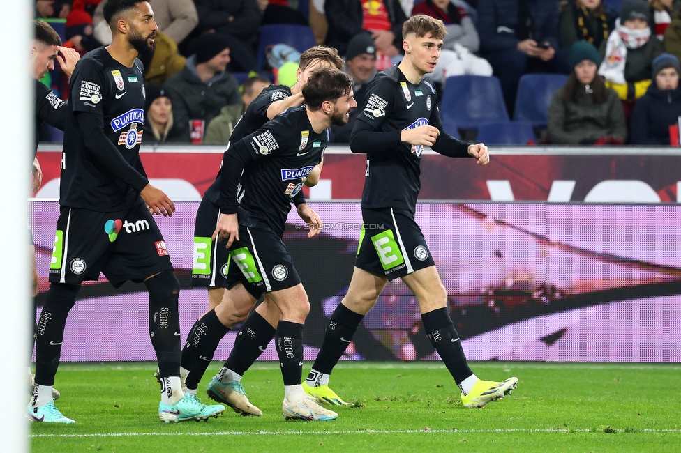 RB Salzburg - Sturm Graz
Oesterreichische Fussball Bundesliga, 18. Runde, FC RB Salzburg - SK Sturm Graz, Stadion Wals-Siezenheim, 09.02.2024. 

Foto zeigt Otar Kiteishvili (Sturm)
Schlüsselwörter: torjubel