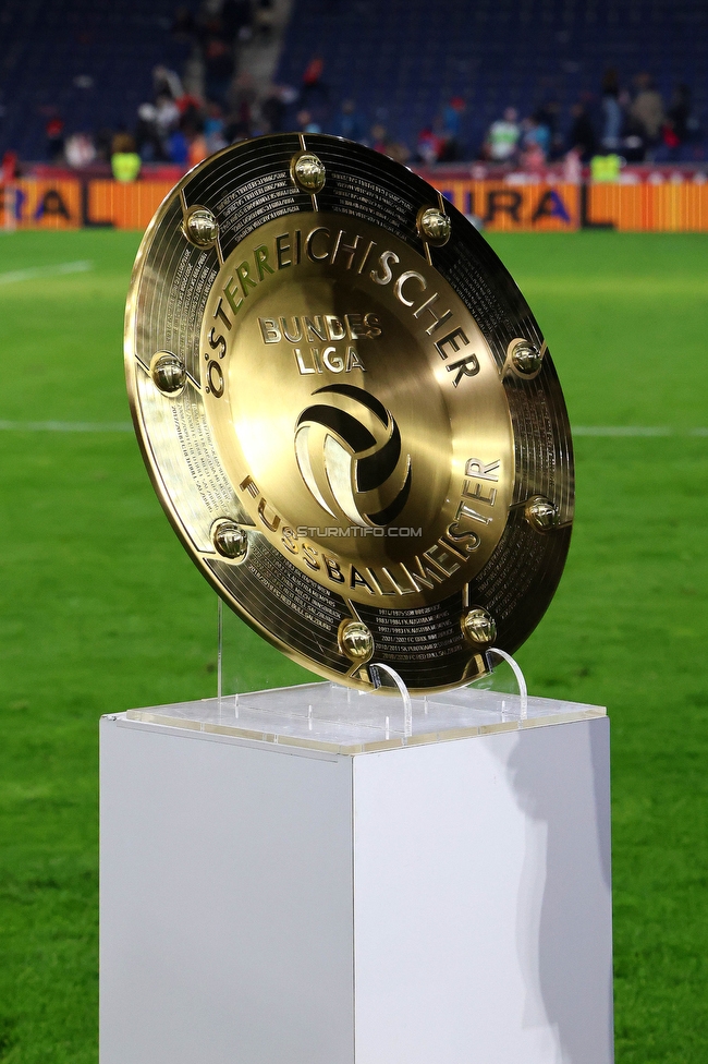 RB Salzburg - Sturm Graz
Oesterreichische Fussball Bundesliga, 18. Runde, FC RB Salzburg - SK Sturm Graz, Stadion Wals-Siezenheim, 09.02.2024. 

Foto zeigt den Meisterteller
