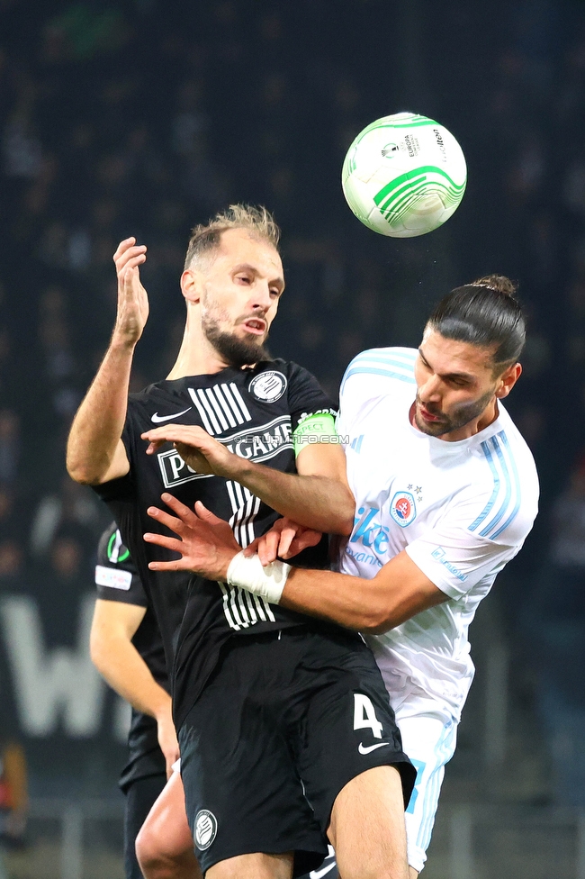 Sturm Graz - Slovan Bratislava
UEFA Conference League KO Play-offs, SK Sturm Graz - SK Slovan Bratislava, Stadion Liebenau Graz, 15.02.2024. 

Foto zeigt Jon Gorenc-Stankovic (Sturm)
