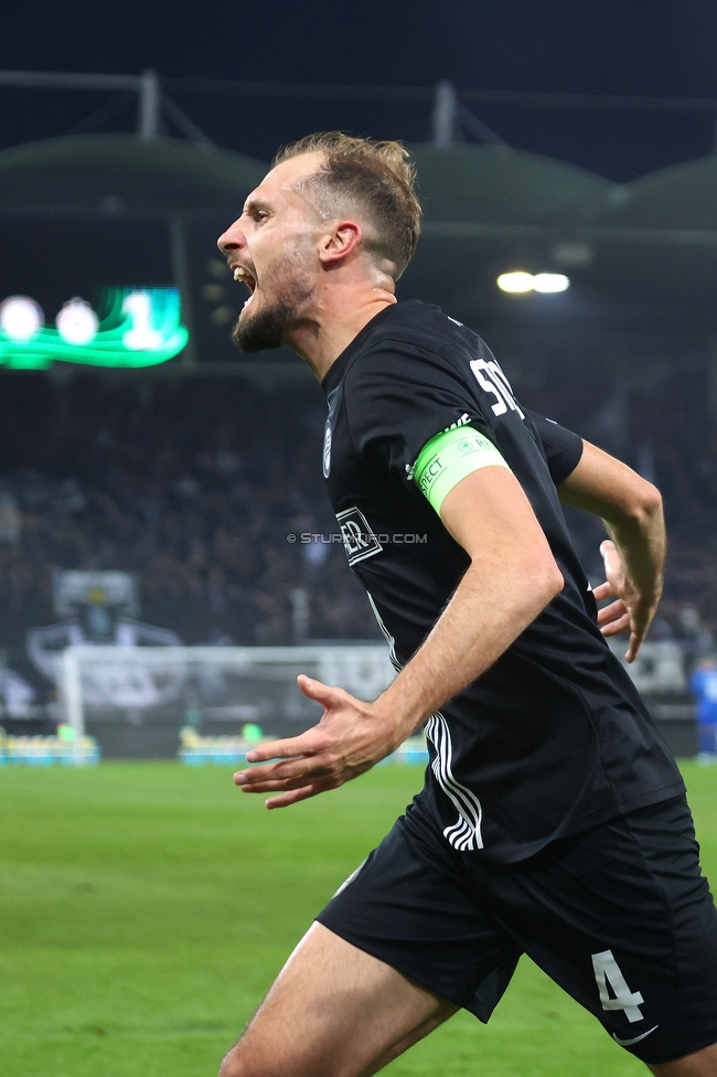 Sturm Graz - Slovan Bratislava
UEFA Conference League KO Play-offs, SK Sturm Graz - SK Slovan Bratislava, Stadion Liebenau Graz, 15.02.2024. 

Foto zeigt Jon Gorenc-Stankovic (Sturm)
