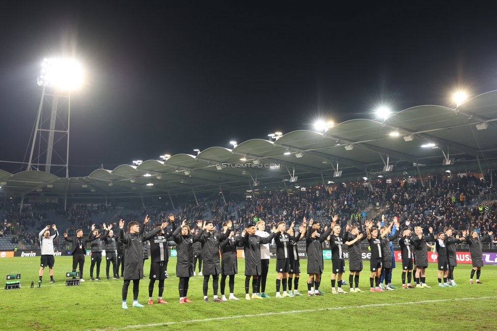 Sturm Graz - Slovan Bratislava
UEFA Conference League KO Play-offs, SK Sturm Graz - SK Slovan Bratislava, Stadion Liebenau Graz, 15.02.2024. 

Foto zeigt die Mannschaft von Sturm
