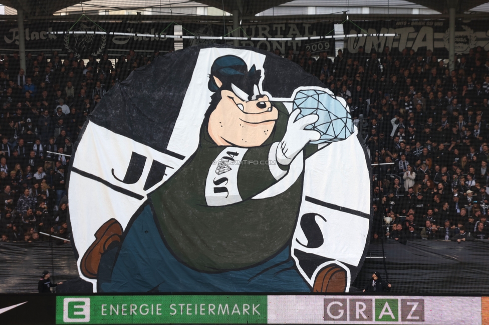 Sturm Graz - Rapid
Oesterreichische Fussball Bundesliga, 19. Runde, SK Sturm Graz - SK Rapid Wien, Stadion Liebenau Graz, 18.02.2024. 

Foto zeigt Fans von Sturm mit einer Choreografie
