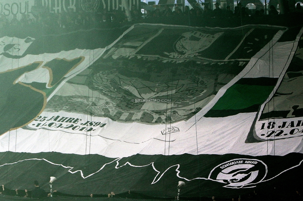 Sturm Graz - Rapid
Oesterreichische Fussball Bundesliga, 19. Runde, SK Sturm Graz - SK Rapid Wien, Stadion Liebenau Graz, 18.02.2024. 

Foto zeigt Fans von Sturm mit einer Choreografie
