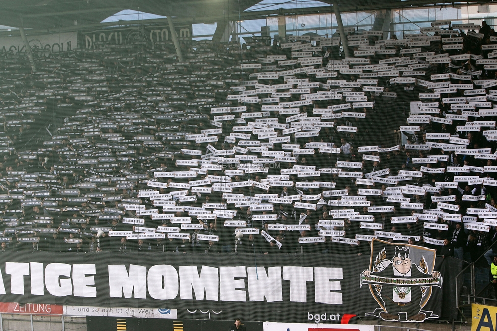 Sturm Graz - Rapid
Oesterreichische Fussball Bundesliga, 19. Runde, SK Sturm Graz - SK Rapid Wien, Stadion Liebenau Graz, 18.02.2024. 

Foto zeigt Fans von Sturm mit einer Choreografie
