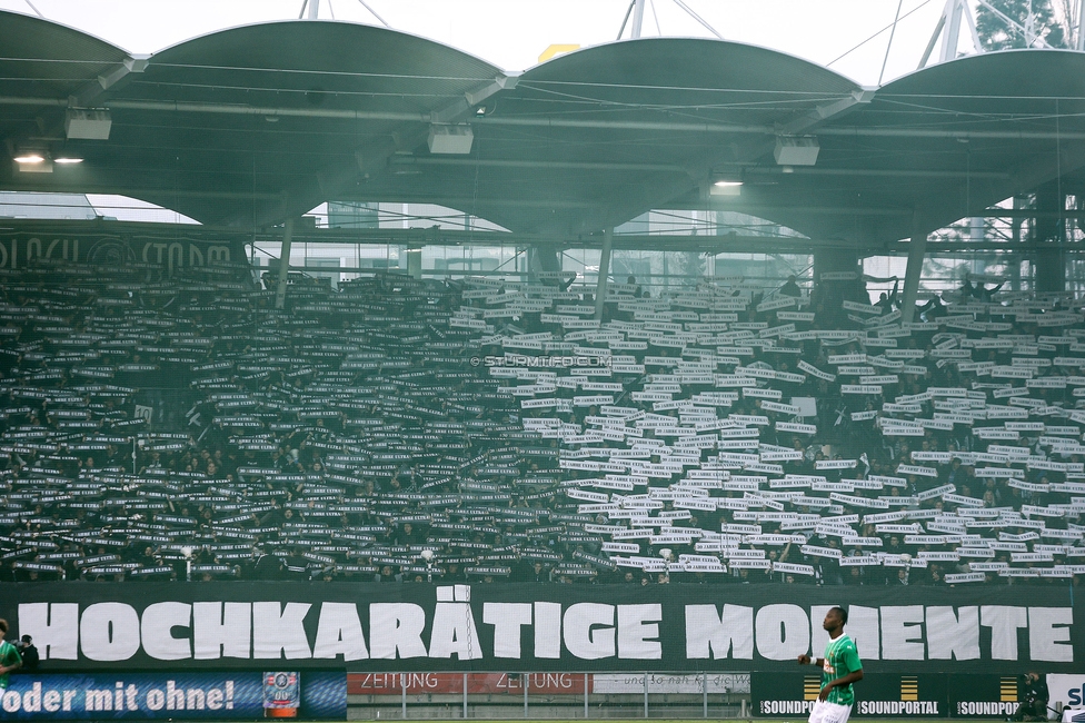 Sturm Graz - Rapid
Oesterreichische Fussball Bundesliga, 19. Runde, SK Sturm Graz - SK Rapid Wien, Stadion Liebenau Graz, 18.02.2024. 

Foto zeigt Fans von Sturm mit einer Choreografie
