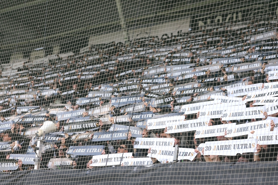 Sturm Graz - Rapid
Oesterreichische Fussball Bundesliga, 19. Runde, SK Sturm Graz - SK Rapid Wien, Stadion Liebenau Graz, 18.02.2024. 

Foto zeigt Fans von Sturm mit einer Choreografie
