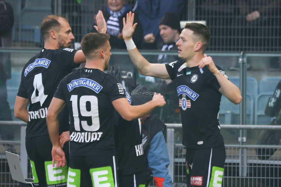 Sturm Graz - Rapid
Oesterreichische Fussball Bundesliga, 19. Runde, SK Sturm Graz - SK Rapid Wien, Stadion Liebenau Graz, 18.02.2024. 

Foto zeigt Dimitri Dominique Lavalee (Sturm)
