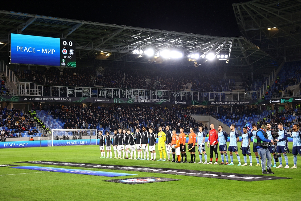 Slovan Bratislava - Sturm Graz
UEFA Conference League KO Play-offs, SK Slovan Bratislava - SK Sturm Graz, Stadium Tehelne pole Bratislava, 22.02.2024. 

Foto zeigt die Mannschaft von Sturm
