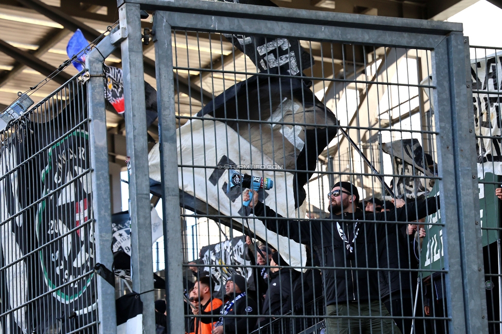 WSG Tirol - Sturm Graz
Oesterreichische Fussball Bundesliga, 20. Runde, WSG Tirol - SK Sturm Graz, Tivoli Neu Innsbruck, 25.02.2024. 

Foto zeigt Fans von Sturm
